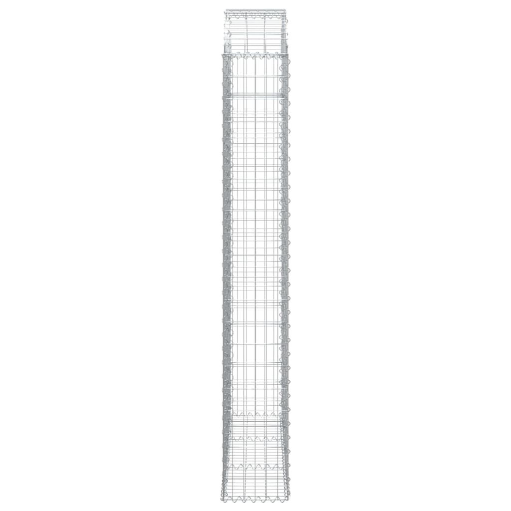 Coș gabion arcuit, 150x30x200/220 cm, fier galvanizat