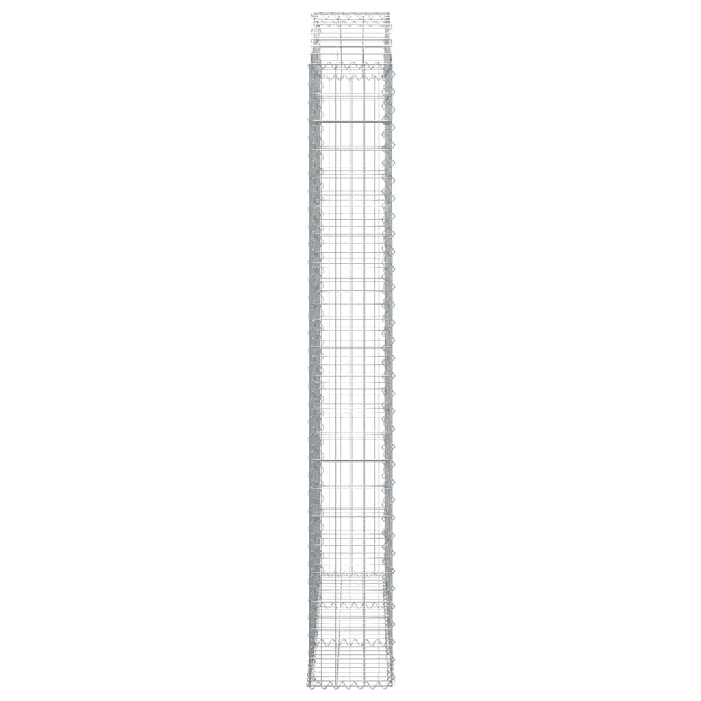 Coș gabion arcuit, 150x30x220/240 cm, fier galvanizat