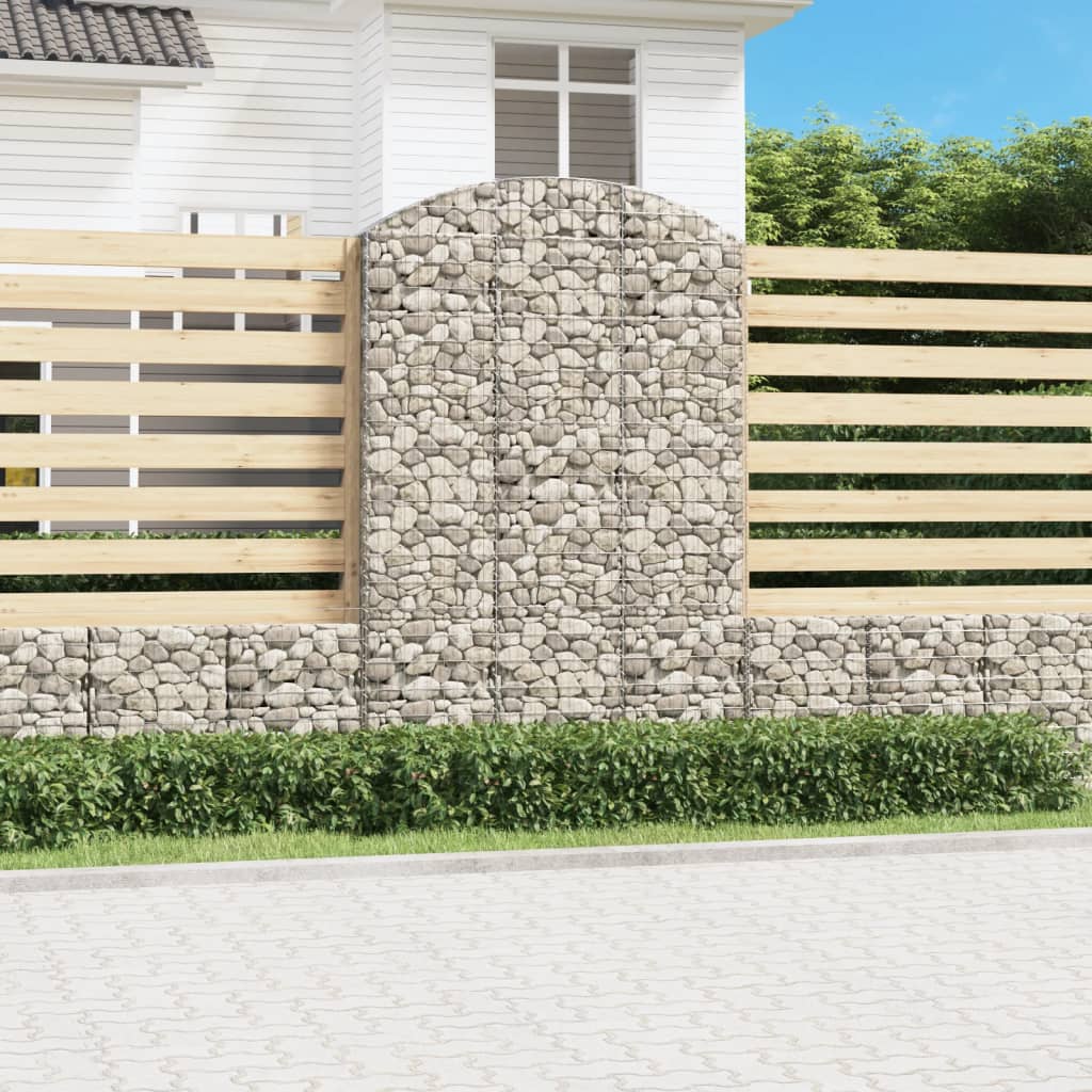 Coș gabion arcuit, 150x30x220/240 cm, fier galvanizat