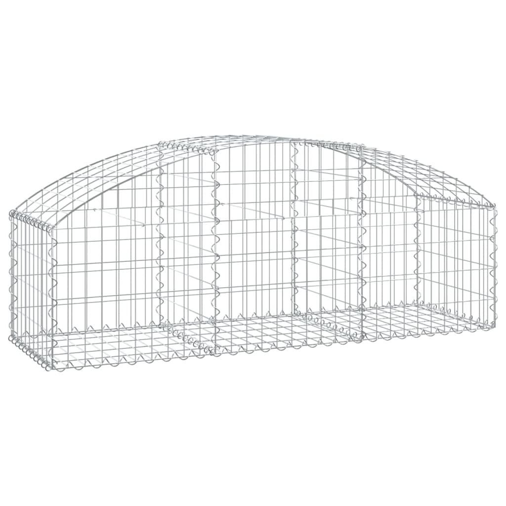 Coș gabion arcuit, 150x50x40/60 cm, fier galvanizat