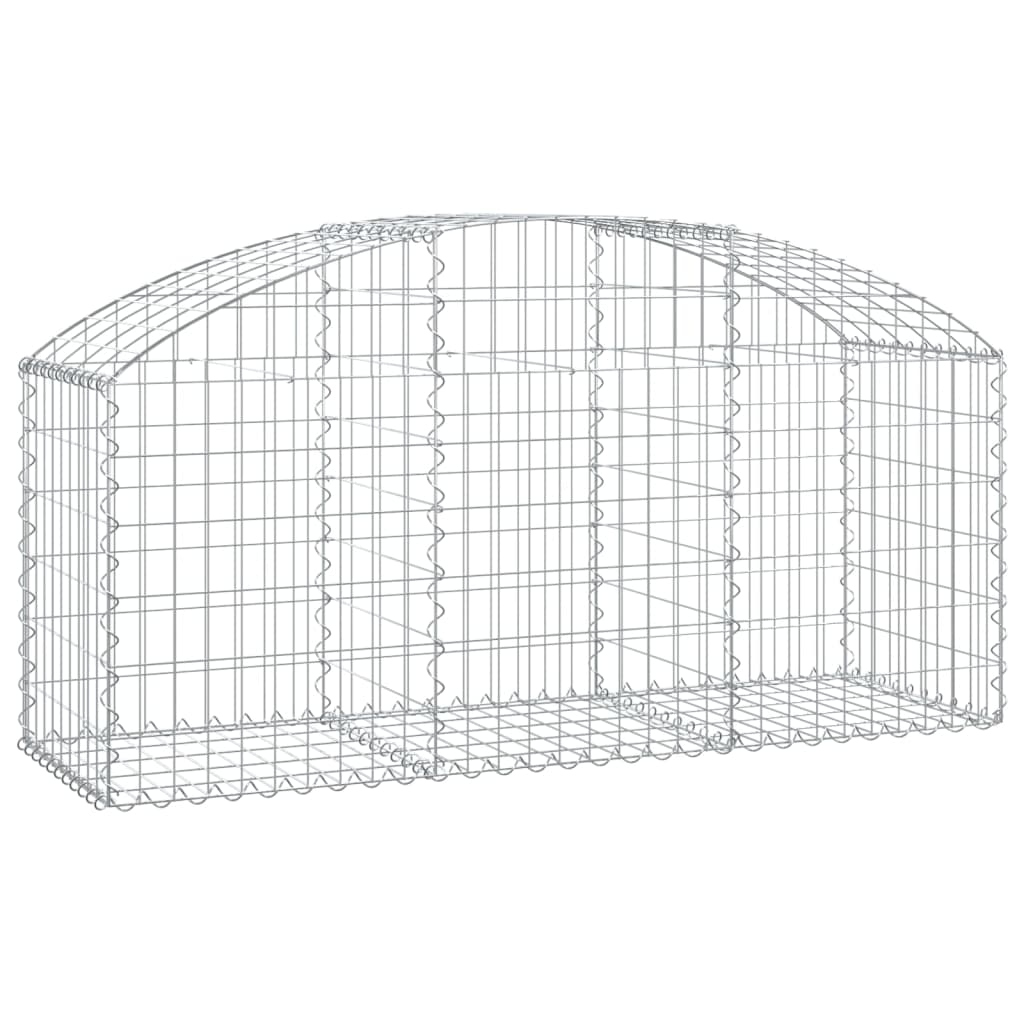 Coș gabion arcuit, 150x50x60/80 cm, fier galvanizat