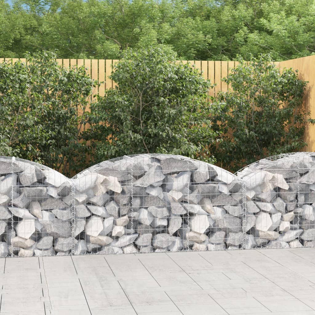 Coș gabion arcuit, 150x50x60/80 cm, fier galvanizat