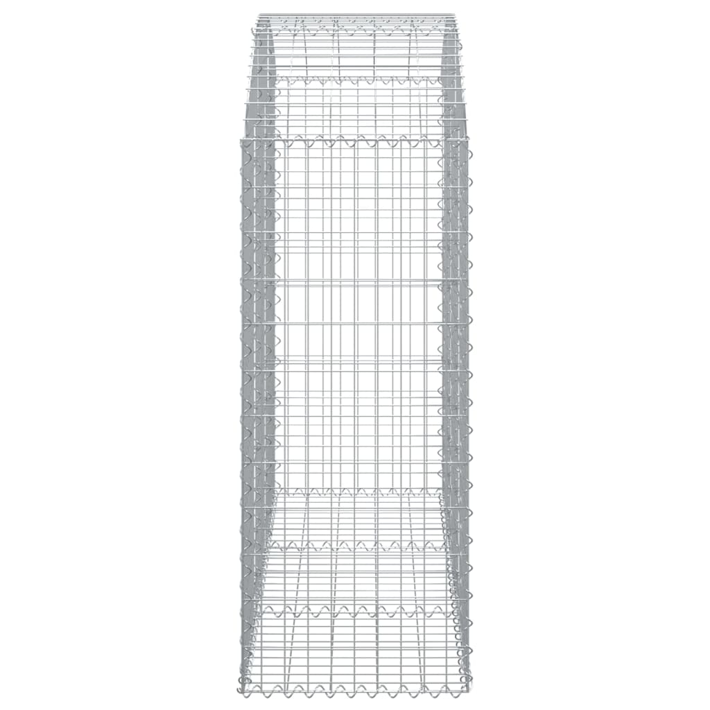 Coș gabion arcuit, 150x50x120/140 cm, fier galvanizat