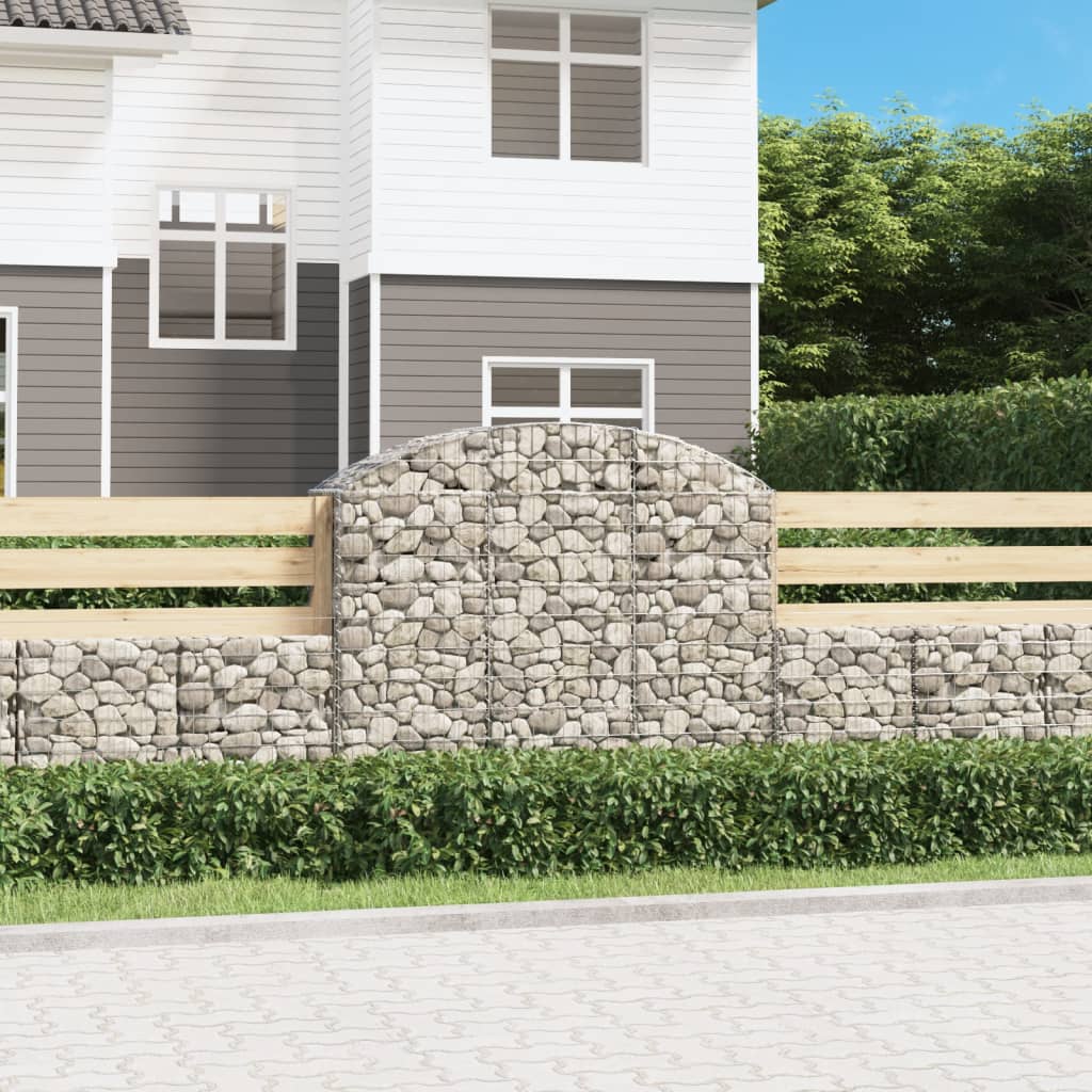 Coș gabion arcuit, 150x50x120/140 cm, fier galvanizat