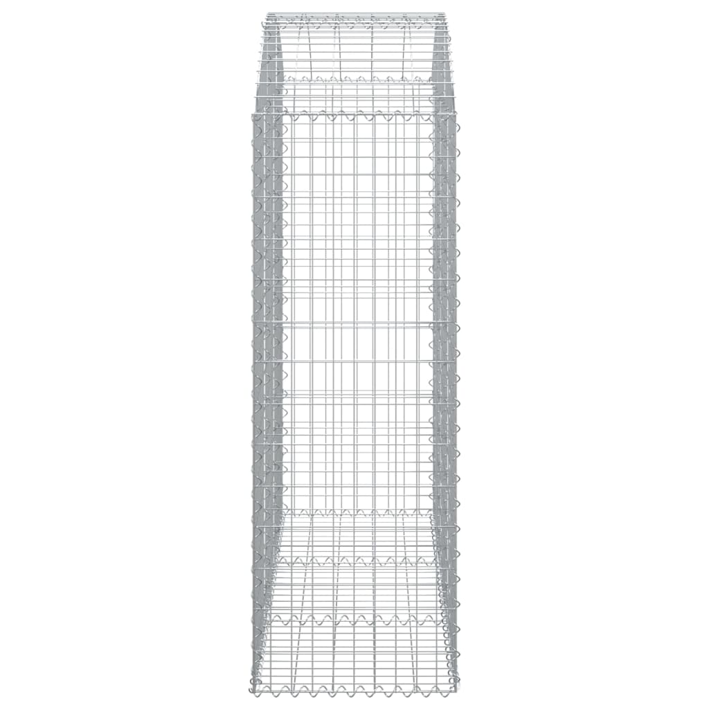 Coș gabion arcuit, 150x50x140/160 cm, fier galvanizat