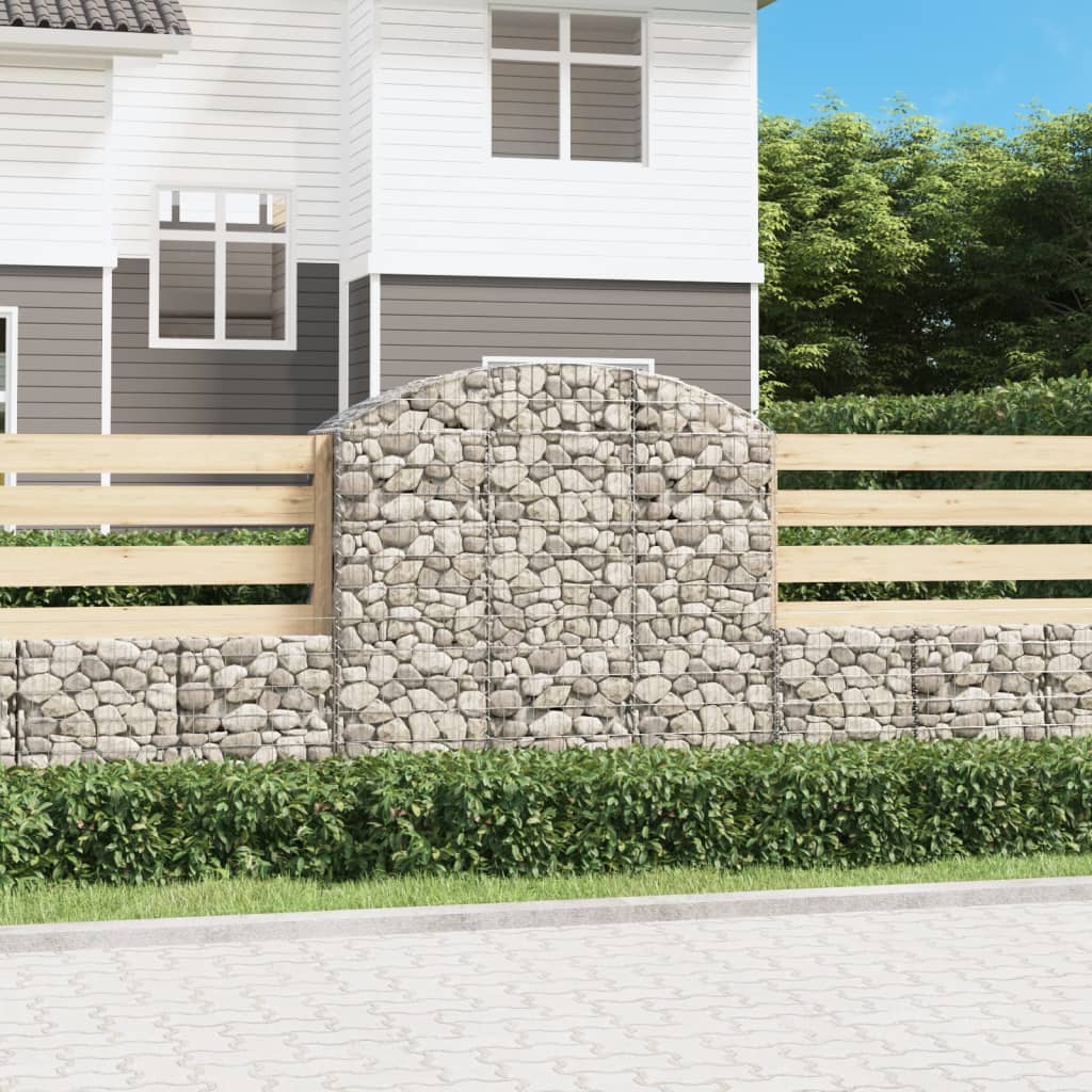 Coș gabion arcuit, 150x50x140/160 cm, fier galvanizat