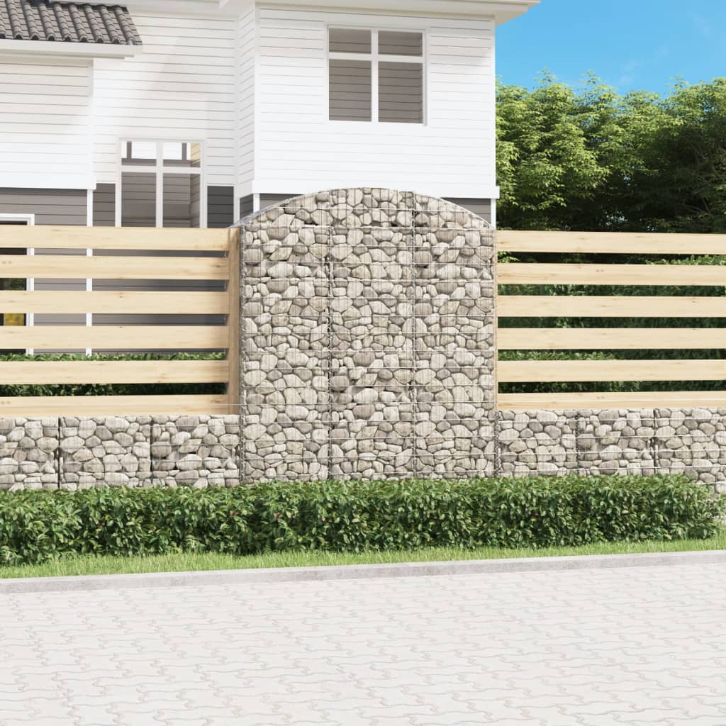 Coș gabion arcuit, 150x50x180/200 cm, fier galvanizat