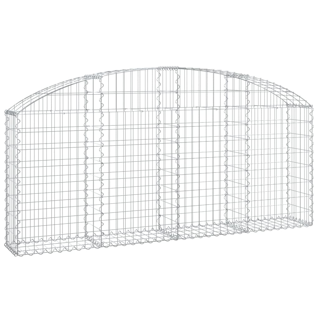 Coș gabion arcuit 200x30x80/100 cm fier galvanizat