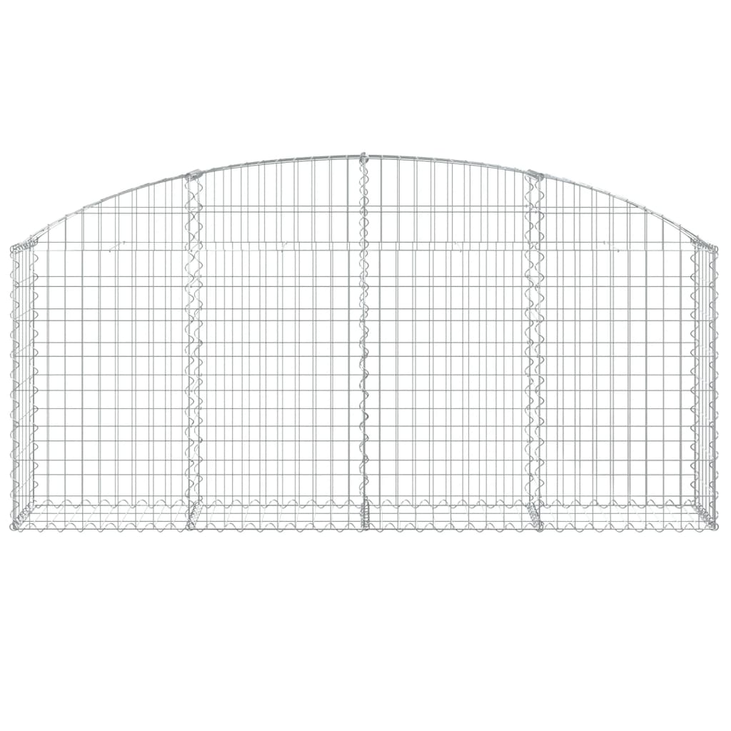 Coș gabion arcuit 200x30x80/100 cm fier galvanizat