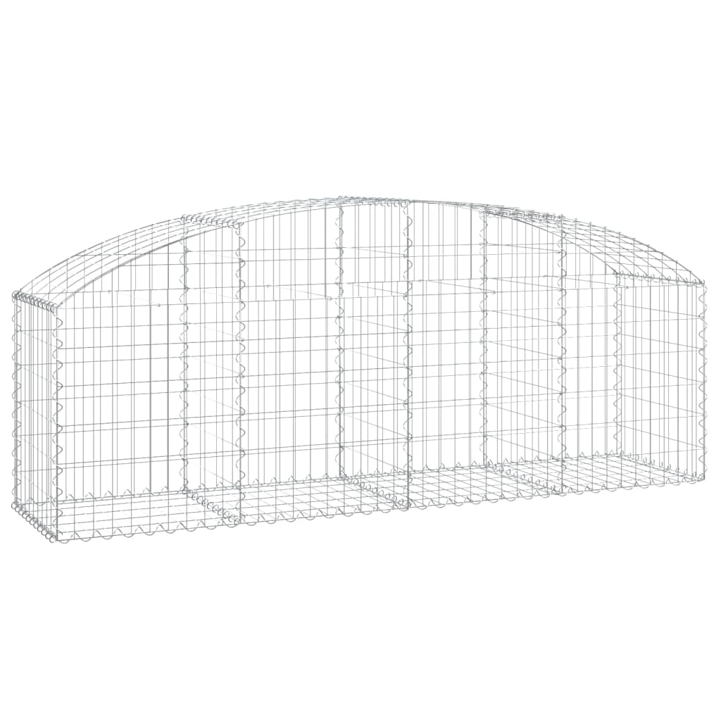 Coș gabion arcuit 200x50x60/80 cm fier galvanizat