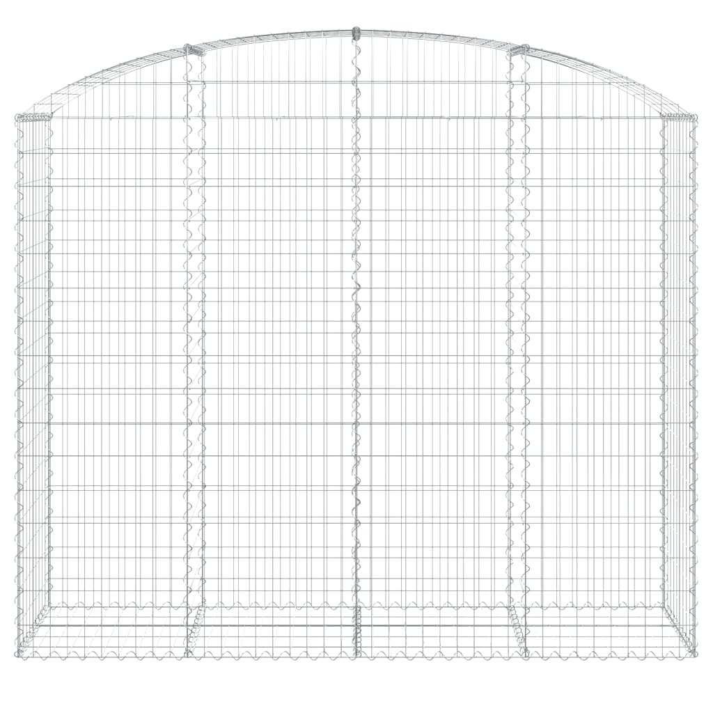 Coș gabion arcuit, 200x50x160/180 cm, fier galvanizat