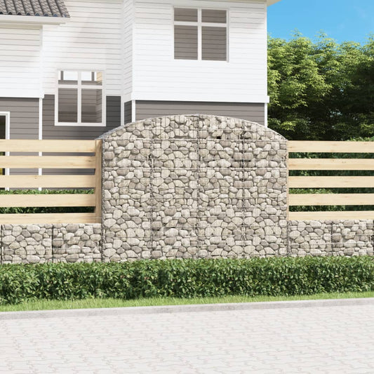 Coș gabion arcuit, 200x50x160/180 cm, fier galvanizat