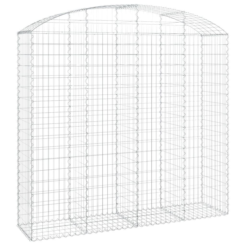 Coș gabion arcuit, 200x50x180/200 cm, fier galvanizat