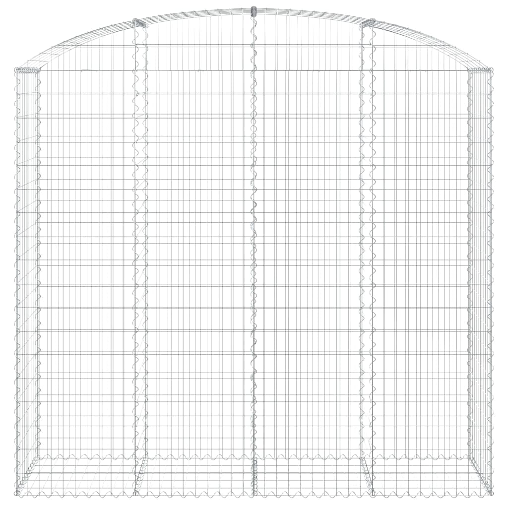 Coș gabion arcuit, 200x50x180/200 cm, fier galvanizat