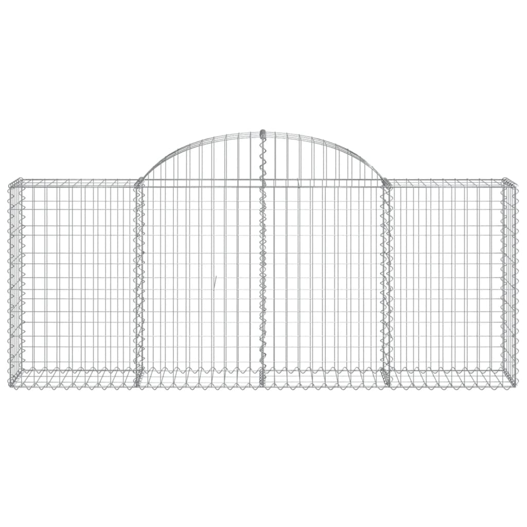 Coș gabion arcuit 200x30x80/100 cm fier galvanizat
