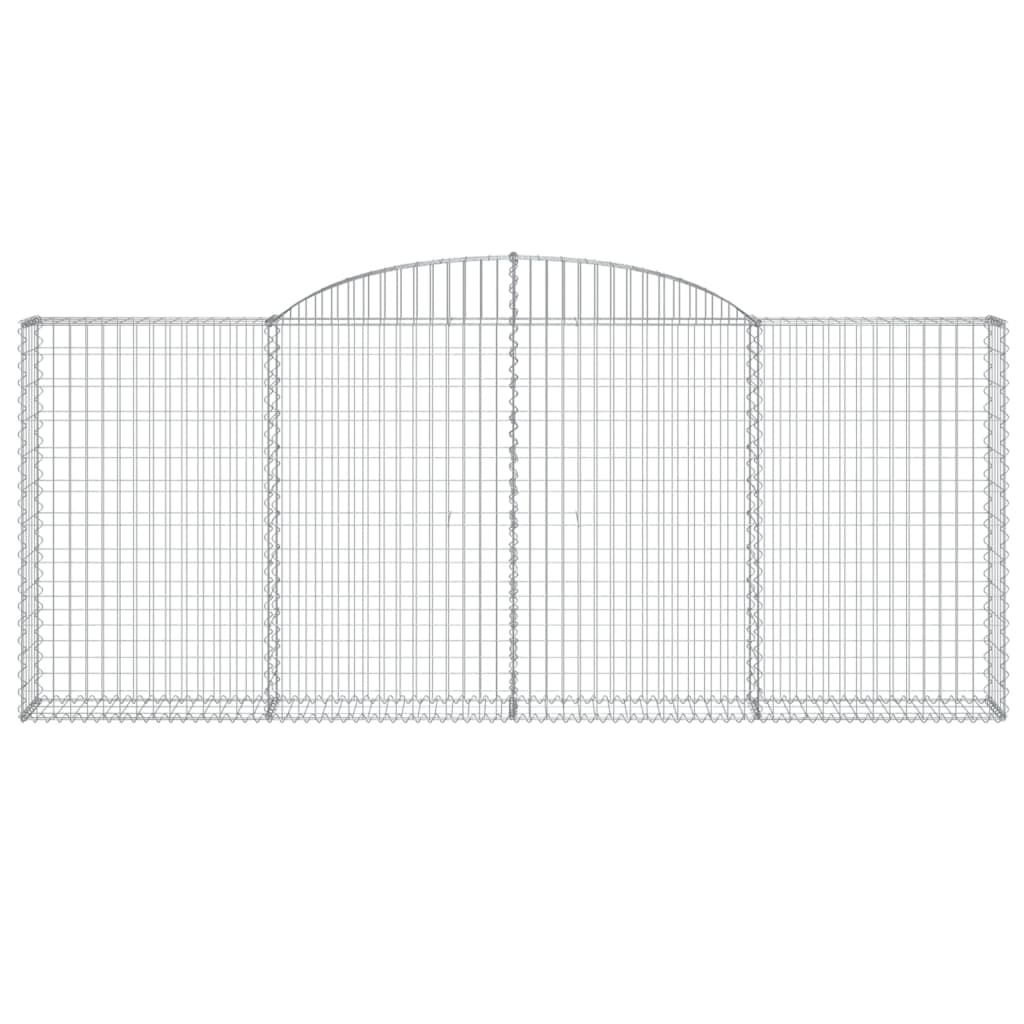 Coș gabion arcuit, 300x30x120/140 cm fier galvanizat