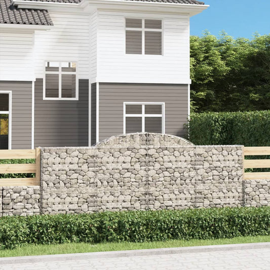 Coș gabion arcuit, 300x30x120/140 cm fier galvanizat