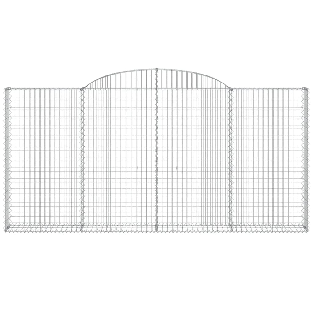 Coș gabion arcuit, 300x30x140/160 cm, fier galvanizat