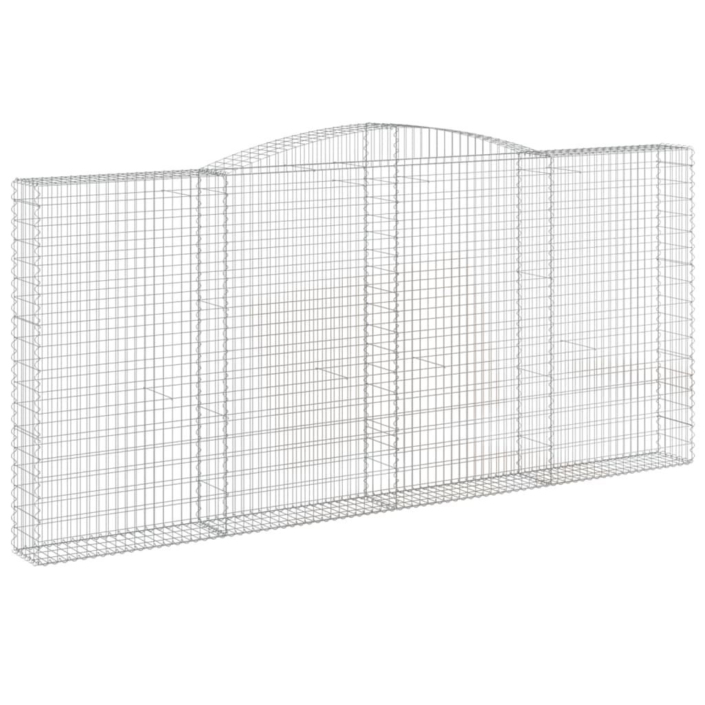 Coș gabion arcuit, 400x30x180/200 cm, fier galvanizat