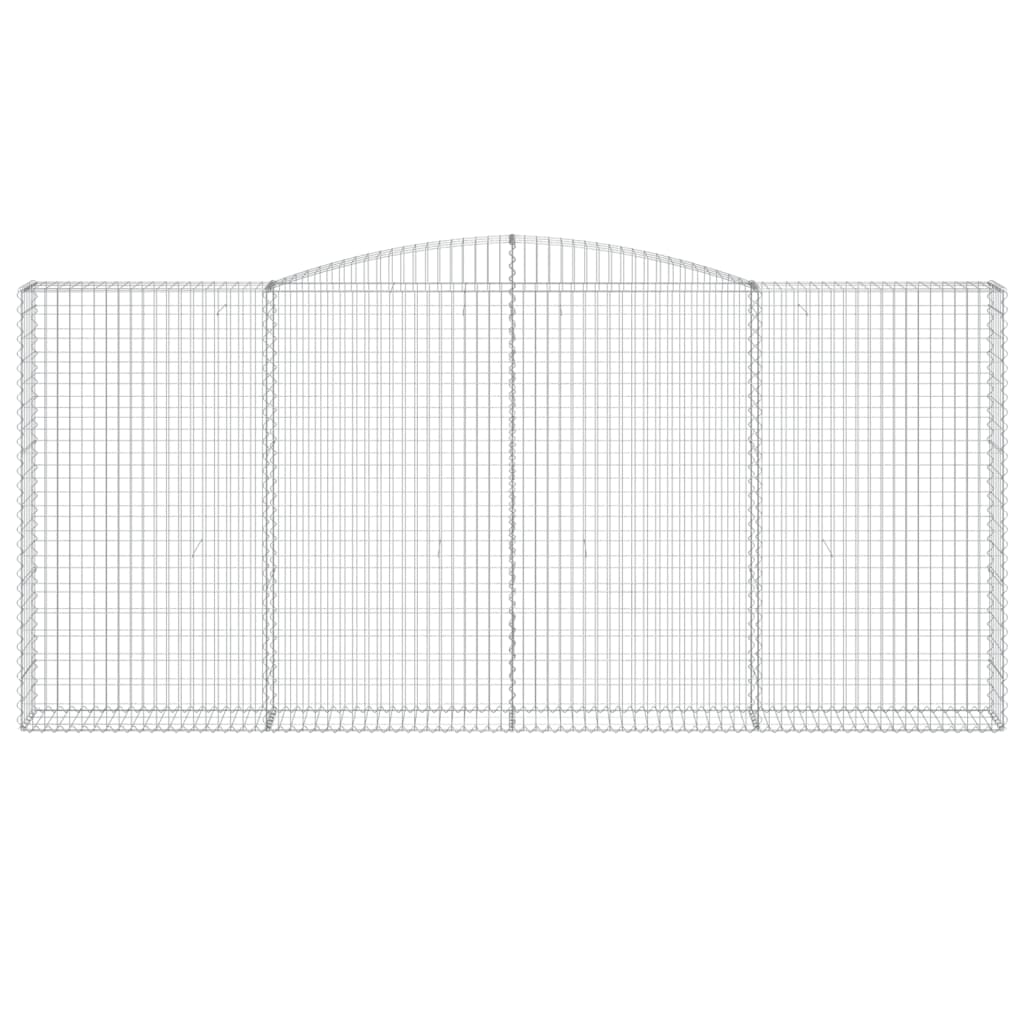 Coș gabion arcuit, 400x30x180/200 cm, fier galvanizat