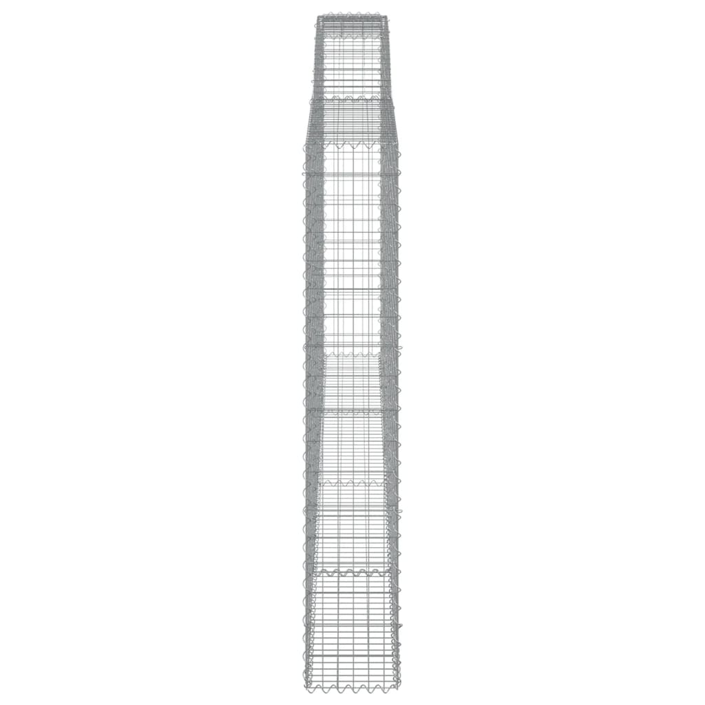 Coș gabion arcuit, 400x30x180/200 cm, fier galvanizat