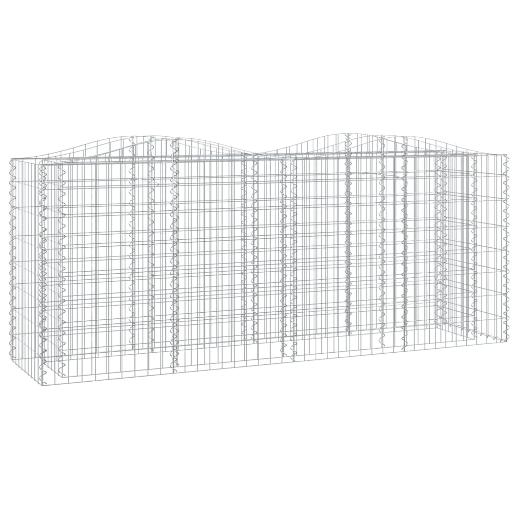 Strat înălțat cu gabion arcuit, 200x50x100 cm, fier galvanizat