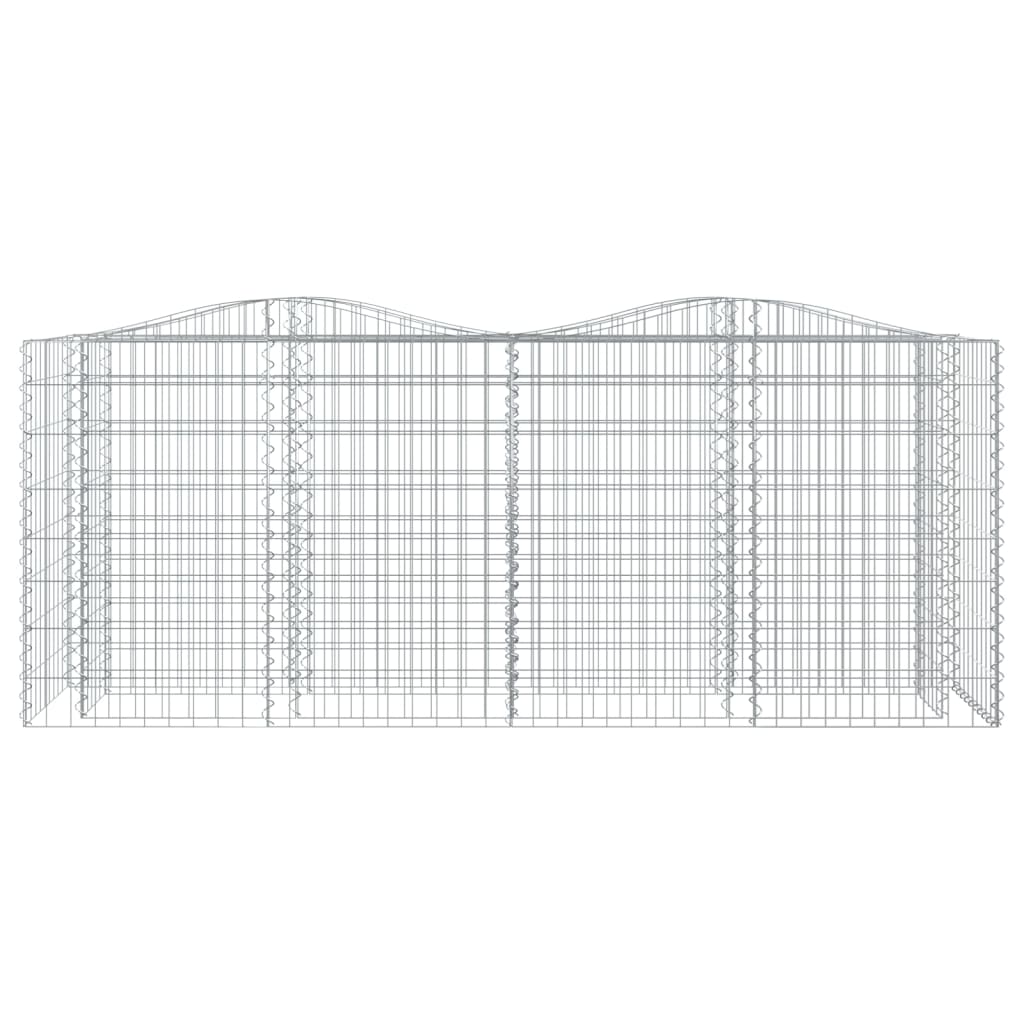Strat înălțat cu gabion arcuit, 200x50x100 cm, fier galvanizat