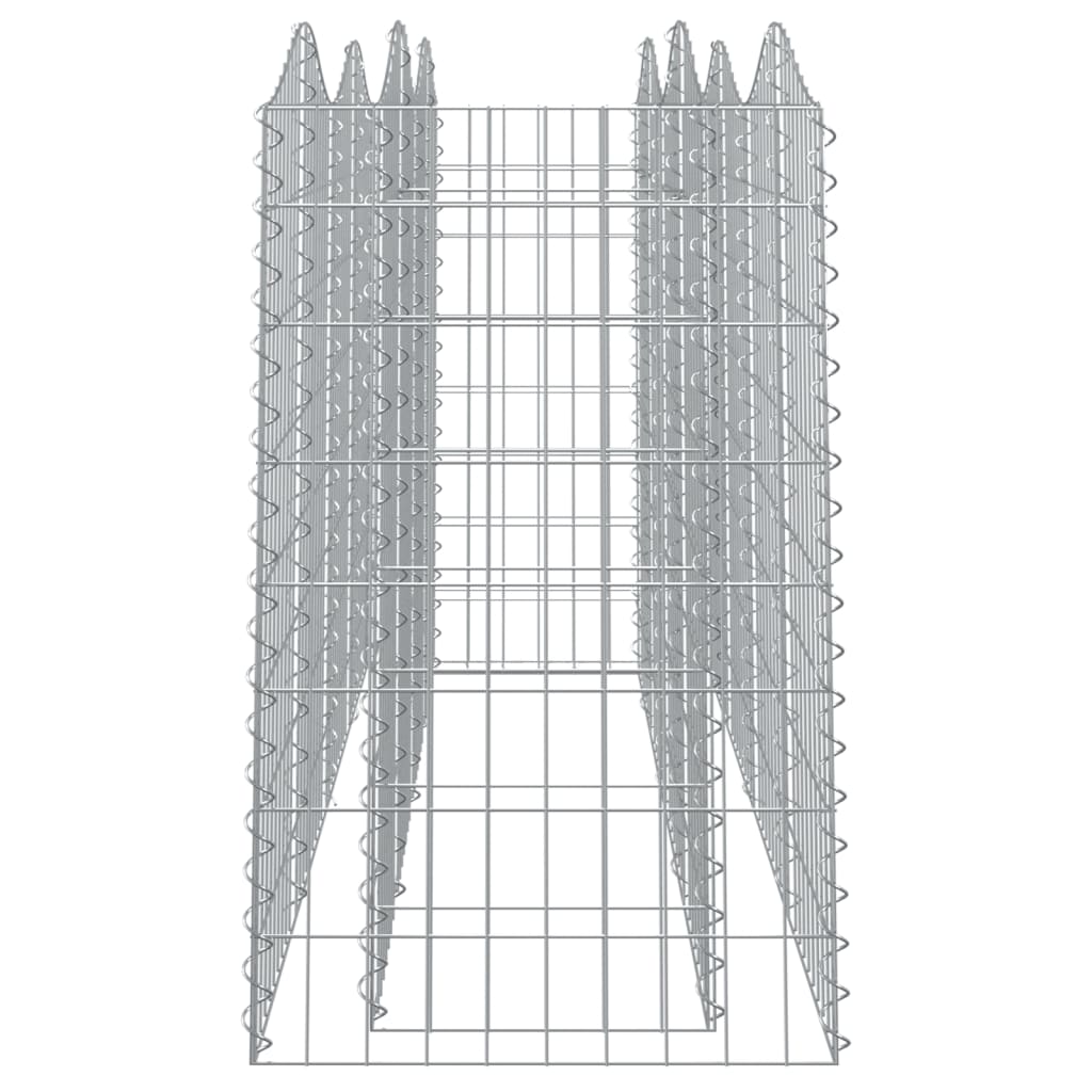 Strat înălțat cu gabion arcuit, 200x50x100 cm, fier galvanizat