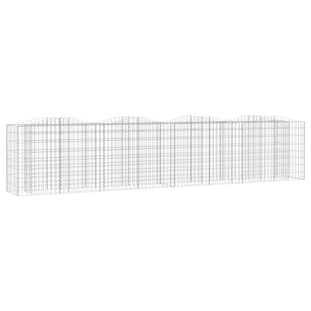 Strat înălțat cu gabion arcuit, 400x50x100 cm, fier galvanizat