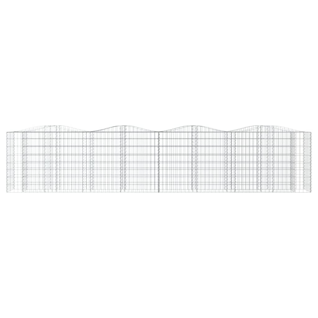 Strat înălțat cu gabion arcuit, 400x50x100 cm, fier galvanizat