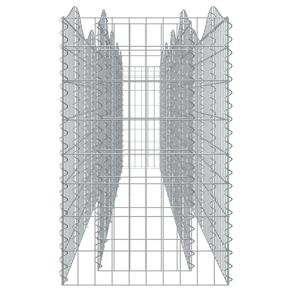 Strat înălțat cu gabion arcuit, 400x50x100 cm, fier galvanizat