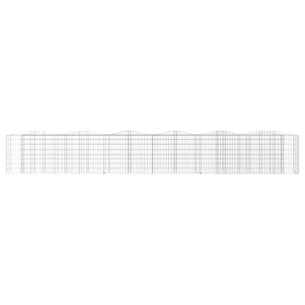 Strat înălțat cu gabion arcuit, 600x50x100 cm, fier galvanizat