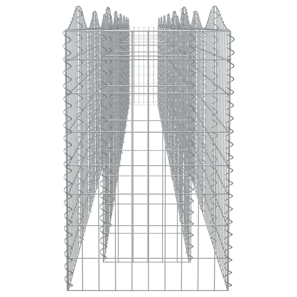 Strat înălțat cu gabion arcuit, 600x50x100 cm, fier galvanizat
