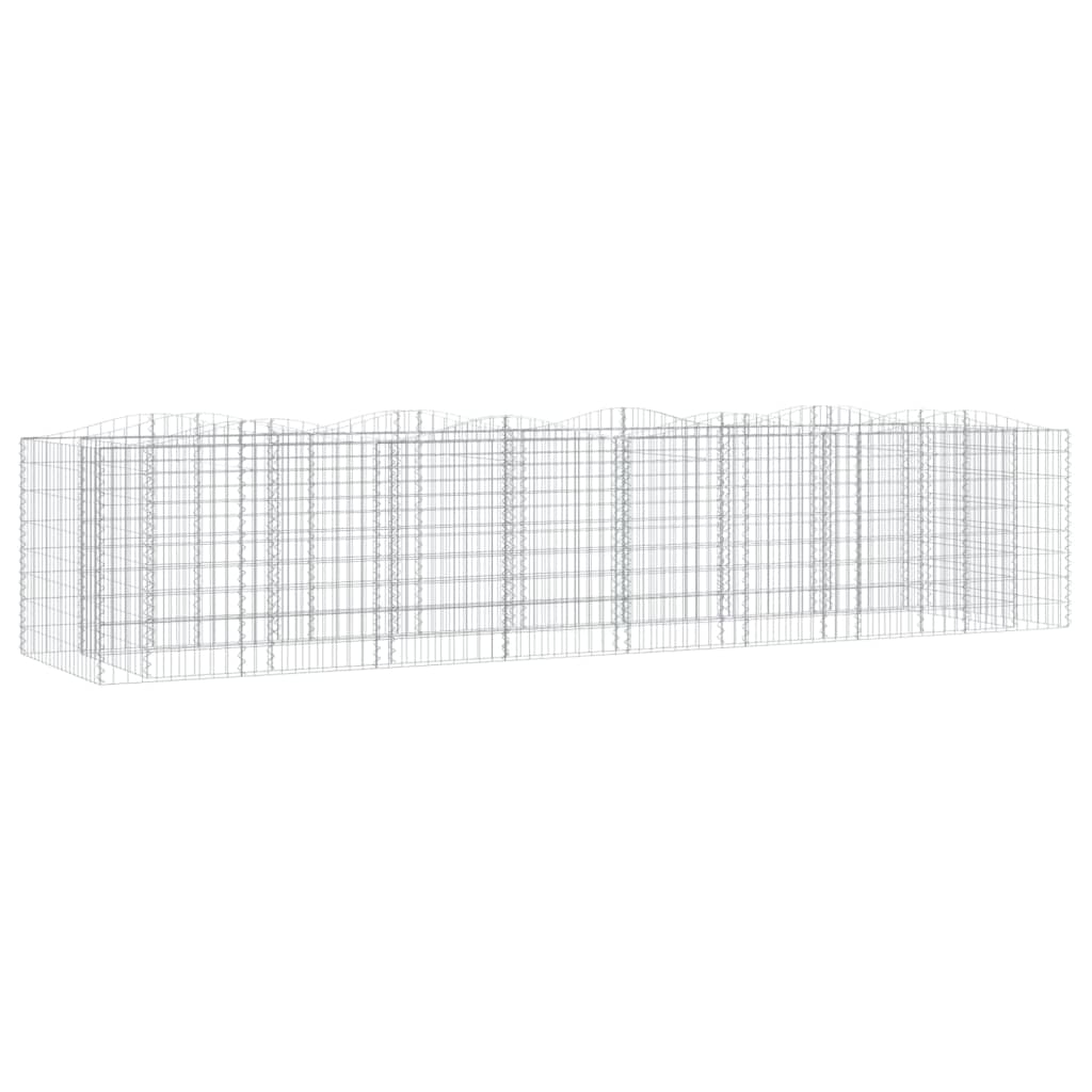 Strat înălțat cu gabion arcuit, 400x100x100 cm, fier galvanizat
