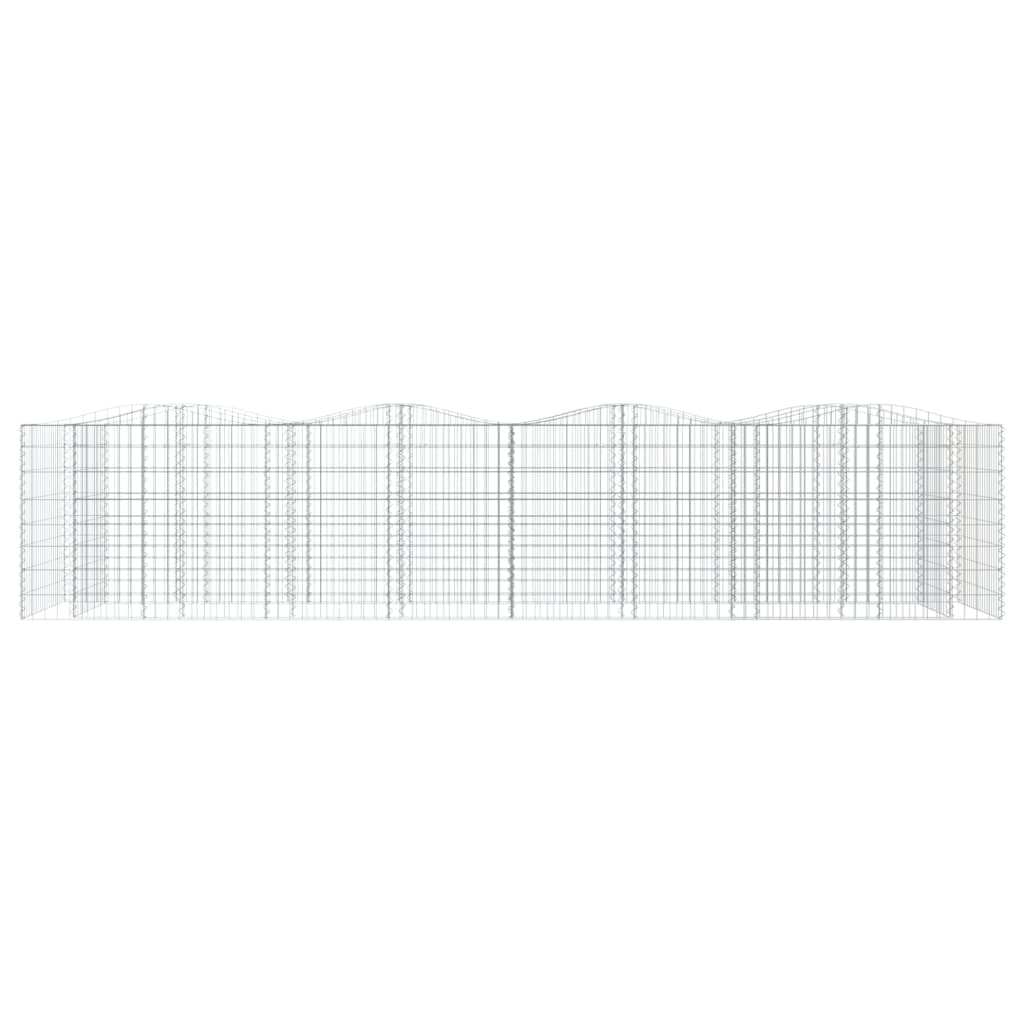 Strat înălțat cu gabion arcuit, 400x100x100 cm, fier galvanizat