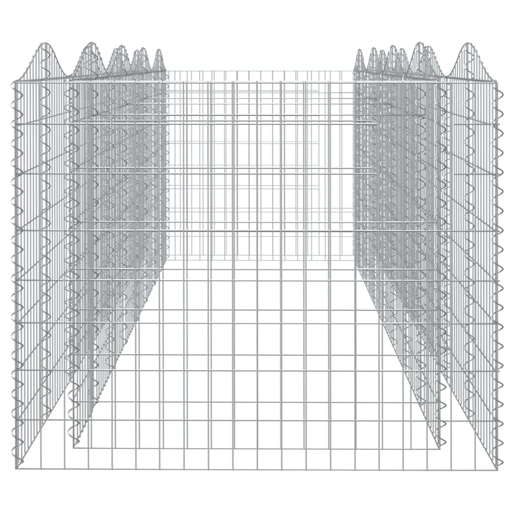 Strat înălțat cu gabion arcuit, 400x100x100 cm, fier galvanizat
