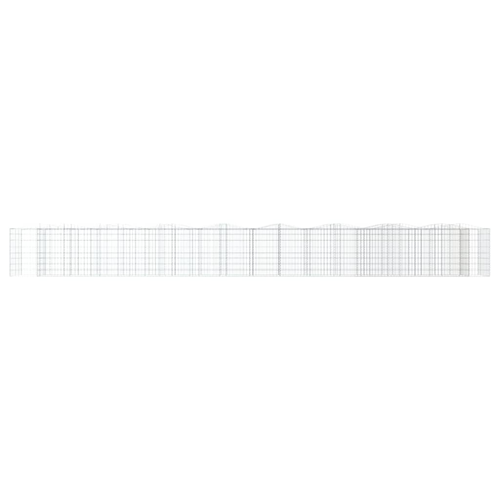 Strat înălțat cu gabion arcuit, 800x100x100 cm, fier galvanizat