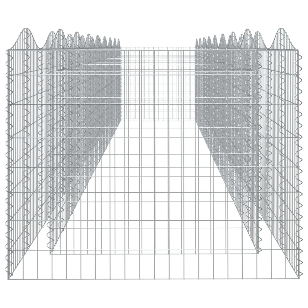 Strat înălțat cu gabion arcuit, 800x100x100 cm, fier galvanizat