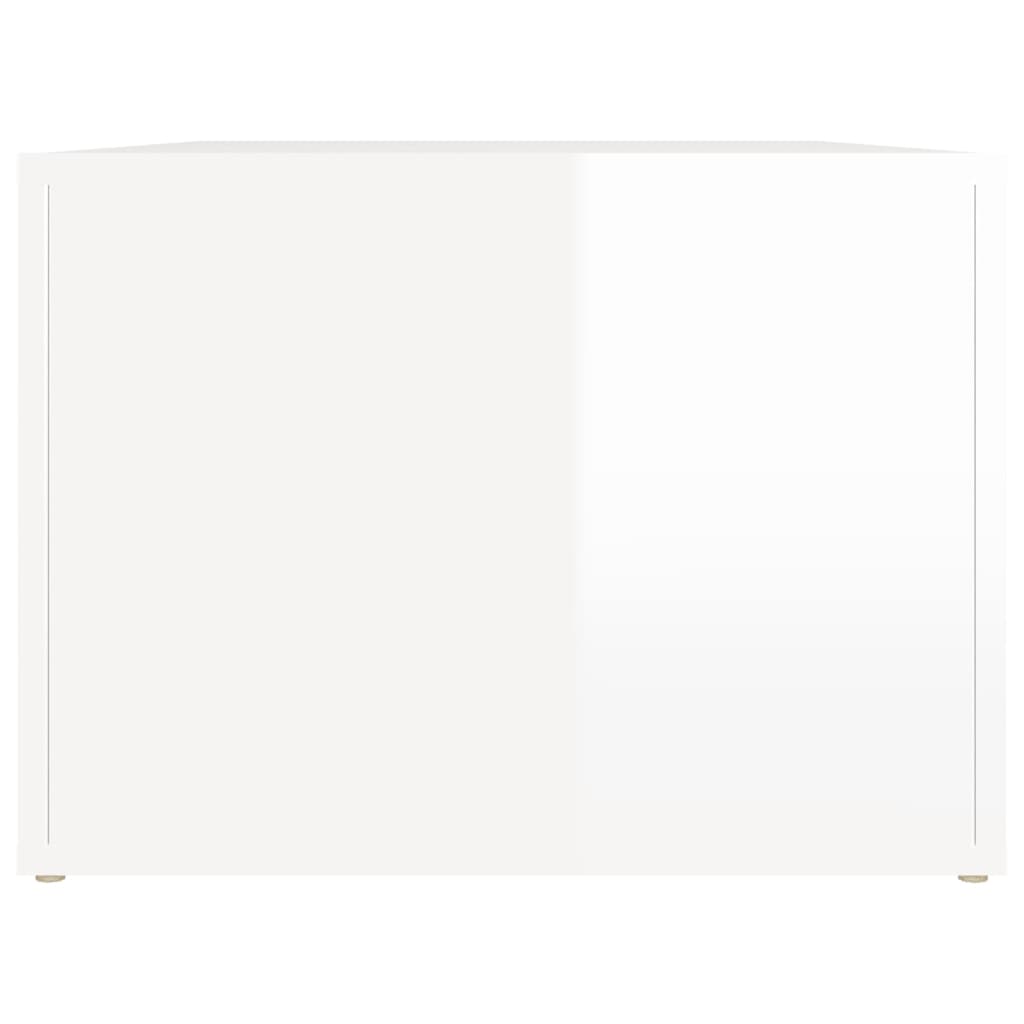 Coffee table, glossy white, 80x50x36 cm, composite wood
