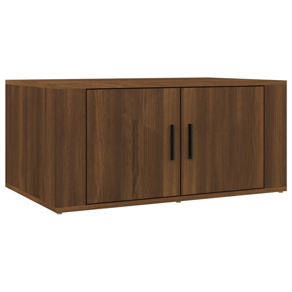 Coffee table, brown oak, 80x50x36 cm, composite wood