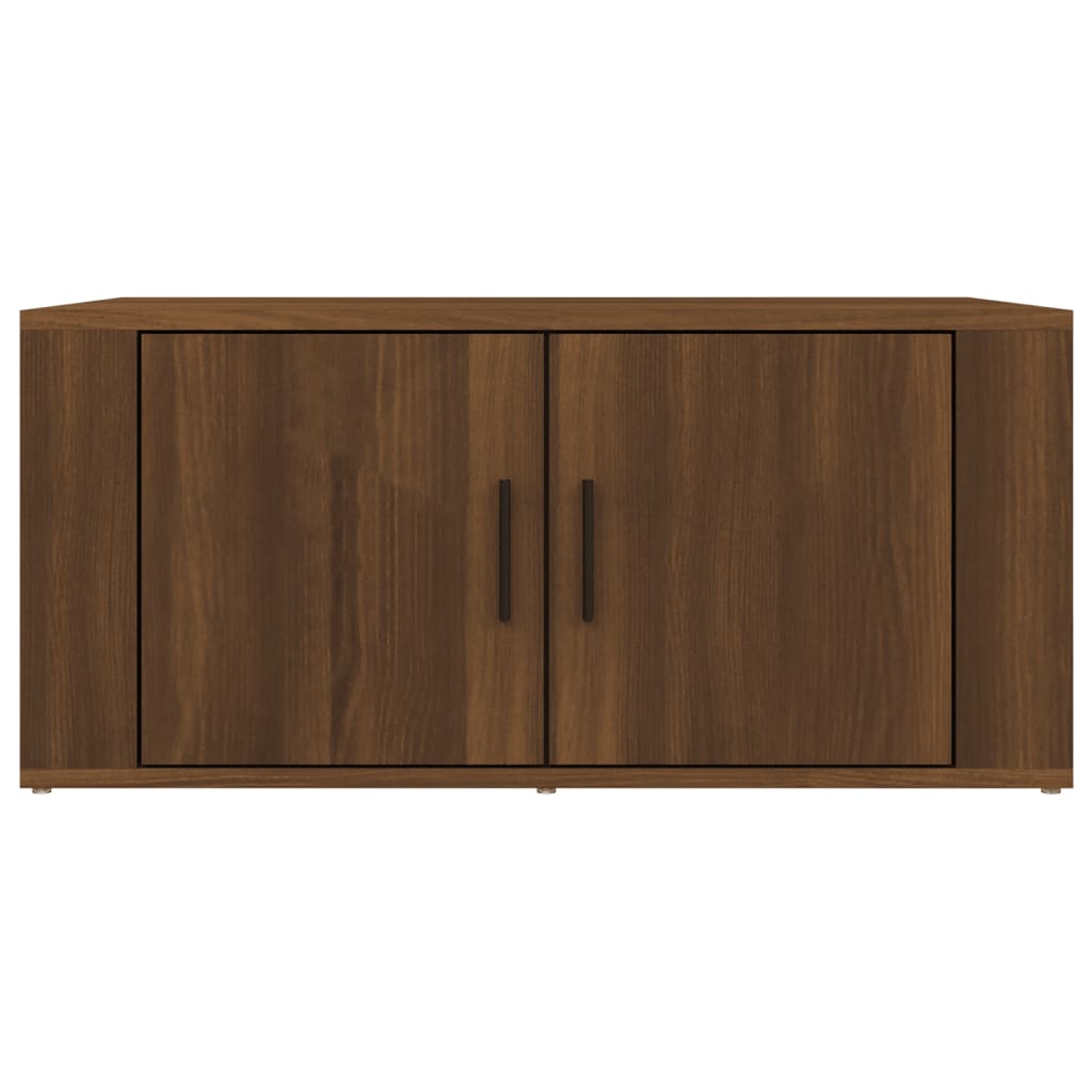 Coffee table, brown oak, 80x50x36 cm, composite wood