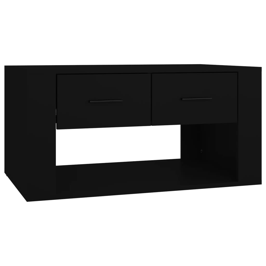 Coffee table, black, 80x50x40 cm, processed wood