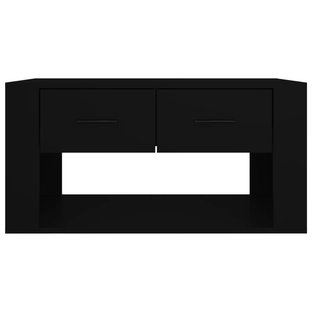 Coffee table, black, 80x50x40 cm, processed wood