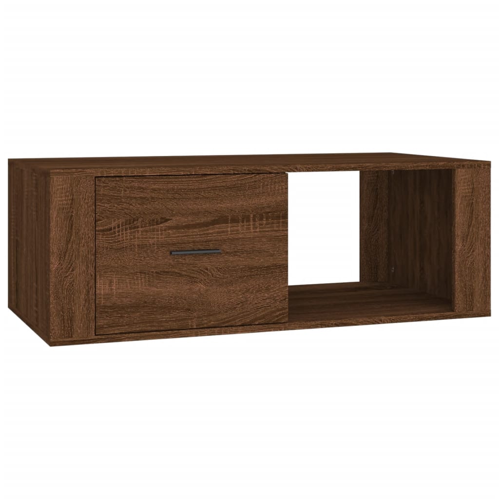 Coffee table, brown oak, 100x50.5x35 cm, composite wood