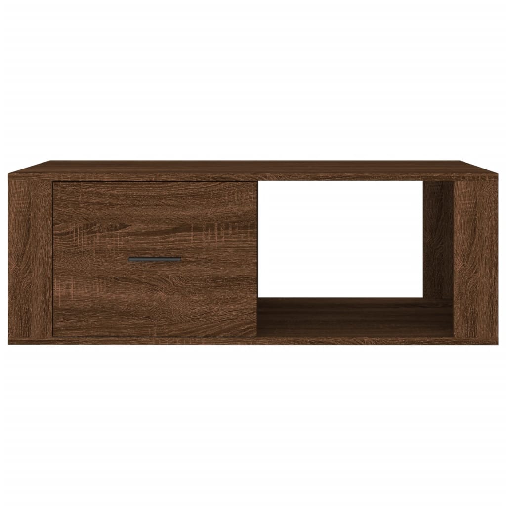 Coffee table, brown oak, 100x50.5x35 cm, composite wood