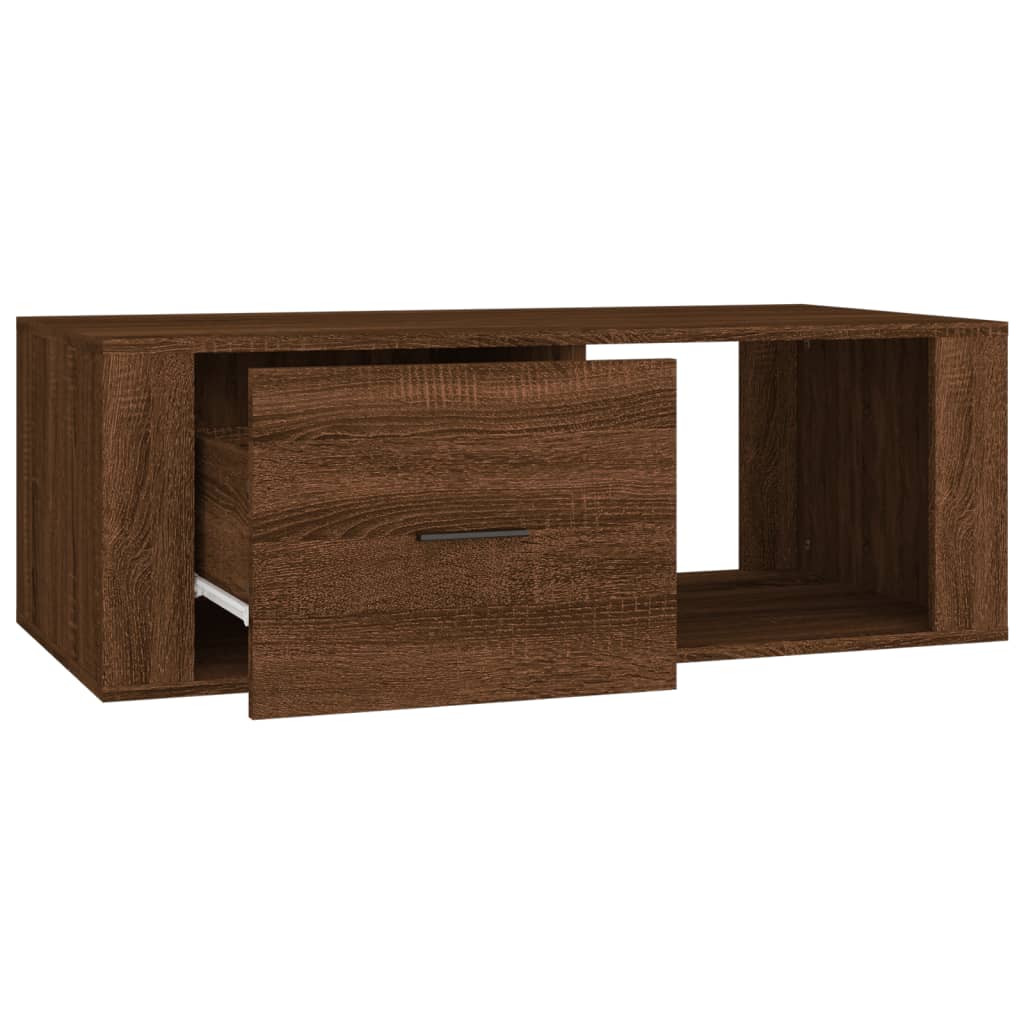 Coffee table, brown oak, 100x50.5x35 cm, composite wood