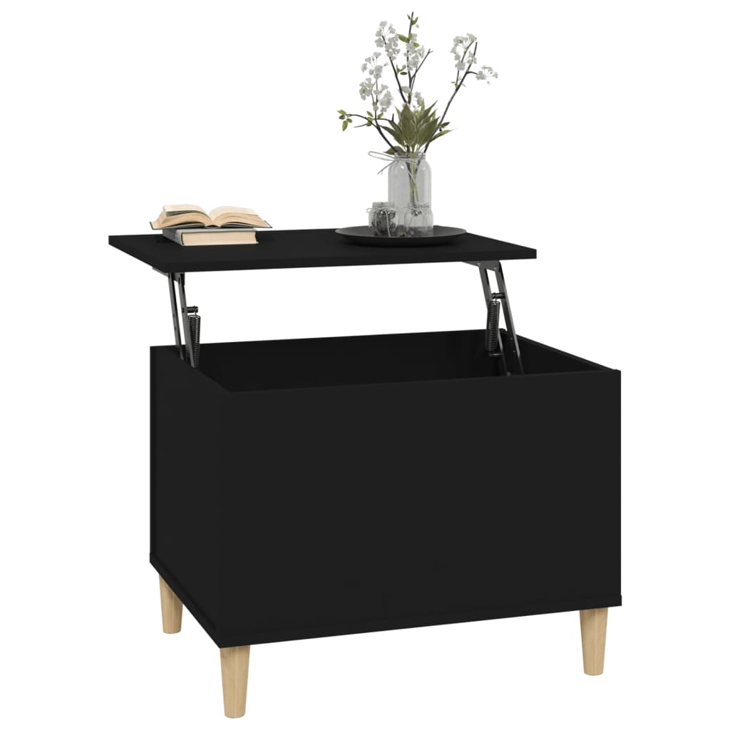 Coffee table, black, 60x44.5x45 cm, processed wood