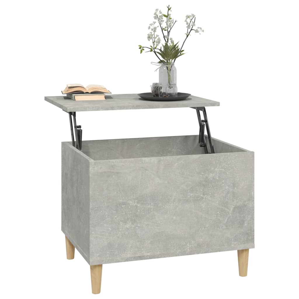 Coffee table, concrete gray, 60x44.5x45 cm, processed wood