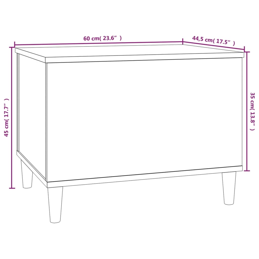 Coffee table, concrete gray, 60x44.5x45 cm, processed wood