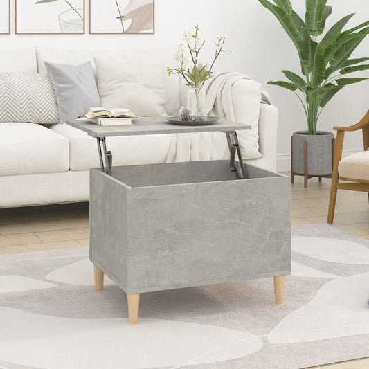 Coffee table, concrete gray, 60x44.5x45 cm, processed wood
